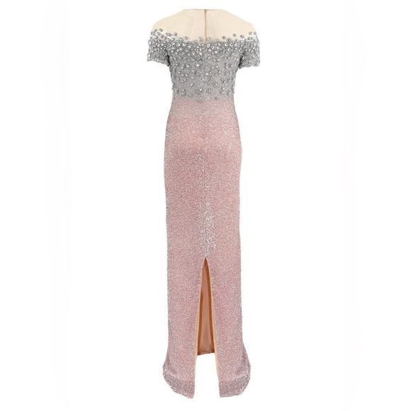 Pamella Roland Bead, Sequin, & Crystal-Embroidered Gown Size 12 - Picture 4 of 14